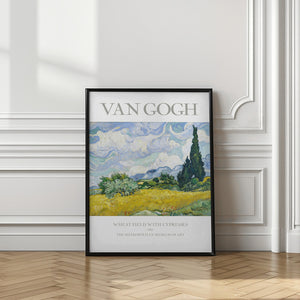 Tablou înramat „Wheat Field With Cypresses” de Vincent Van Gogh