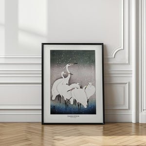 Tablou înramat „Group Of Egrets” de Ohara Koson