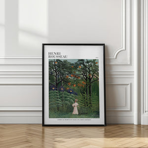 Tablou înramat „Femme Se Promenant Dans Une Foret Exotique” de Henri Rousseau