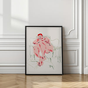 Tablou înramat „Model Resting In A Chair” de Francesco Gulina