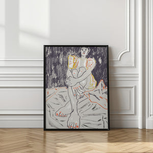 Tablou înramat „The Girl In The Yellow Dress Dark” de Francesco Gulina