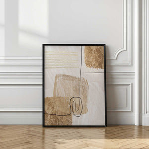 Tablou înramat „Aesthetic Gold-1” de Sally Ann Moss
