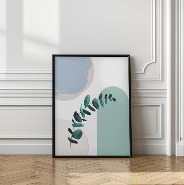 Tablou înramat „Blue green boho-1” de Sally Ann Moss