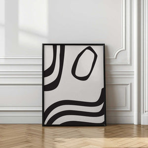 Tablou înramat „Black Curves” de Sally Ann Moss