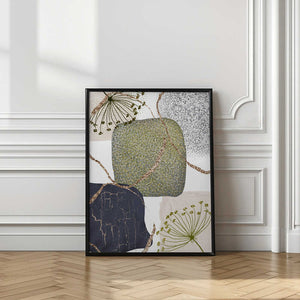 Tablou înramat „Green-Grey-2” de Sally Ann Moss