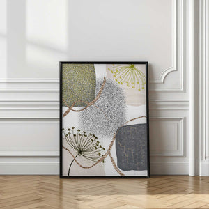 Tablou înramat „Green-Grey-1” de Sally Ann Moss