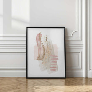 Tablou înramat „Mystical Pink Abstract-3” de Sally Ann Moss