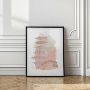 Tablou înramat „Mystical Pink Abstract-2” de Sally Ann Moss
