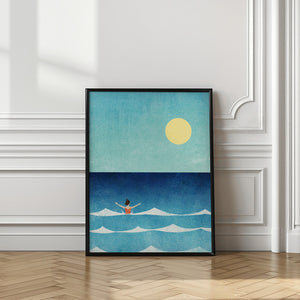 Tablou înramat „Sea Swim ii” de longwayhome
