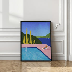 Tablou înramat „Swimming Pool” de longwayhome