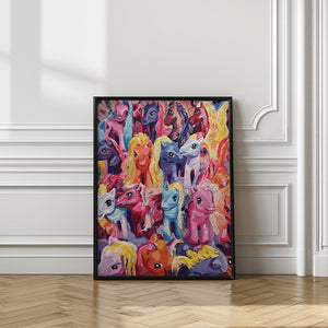 Tablou înramat „Ponies” de Pauline Wegman | Key and Sea Creative
