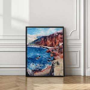 Tablou înramat „Red Sand Beach” de Pauline Wegman | Key and Sea Creative