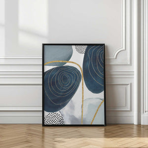 Tablou înramat „Shapley Blue-3” de Sally Ann Moss