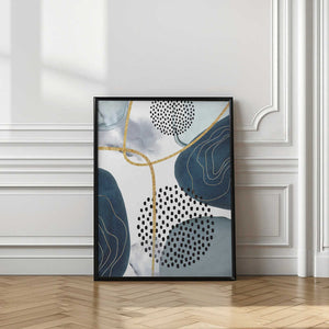 Tablou înramat „Shapley Blue-1” de Sally Ann Moss