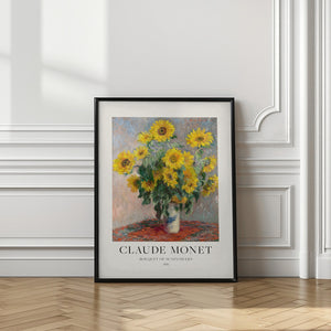 Tablou înramat „Bouquet Of Sunflowers” de Claude Monet