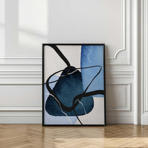 Tablou înramat „Shapley Blue-1” de Sally Ann Moss