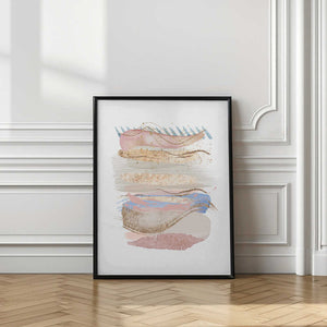 Tablou înramat „Soft Pink Blue 3” de Sally Ann Moss