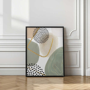 Tablou înramat „Calm green- 2” de Sally Ann Moss