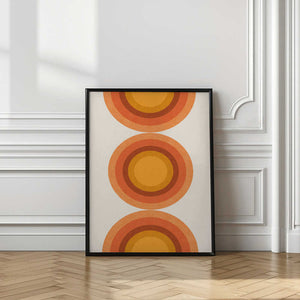 Tablou înramat „Retro Sun Circles” de THE MIUUS STUDIO