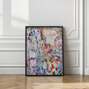 Tablou înramat „covid Spring 36x48 Oil Paint Mixed Media On Canvas” de Alise Loebelsohn