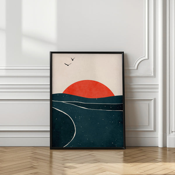 Tablou înramat „Dancing Seagulls” de Kubistika