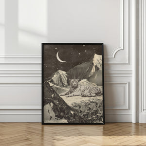 Tablou înramat „Giant White Tiger” de Florent Bodart