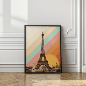 Tablou înramat „Eiffel Tower Rainbow” de Florent Bodart