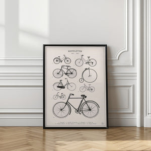 Tablou înramat „Bicyclettes” de Florent Bodart