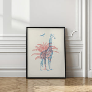 Tablou înramat „Giraffe” de Florent Bodart