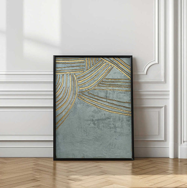 Tablou înramat „Ancient Gold Sun” de Alyson Storms