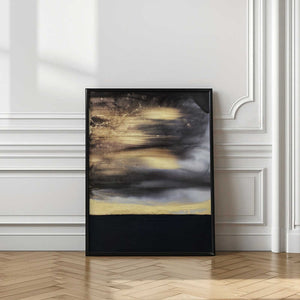 Tablou înramat „Black and Gold” de Alyson Storms