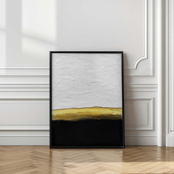 Tablou înramat „Black and White Golden Night” de Alyson Storms