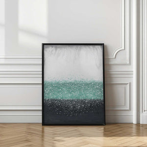 Tablou înramat „Crystal Rain Green” de Alyson Storms