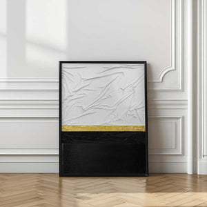 Tablou înramat „Fabric Gold and Black” de Alyson Storms