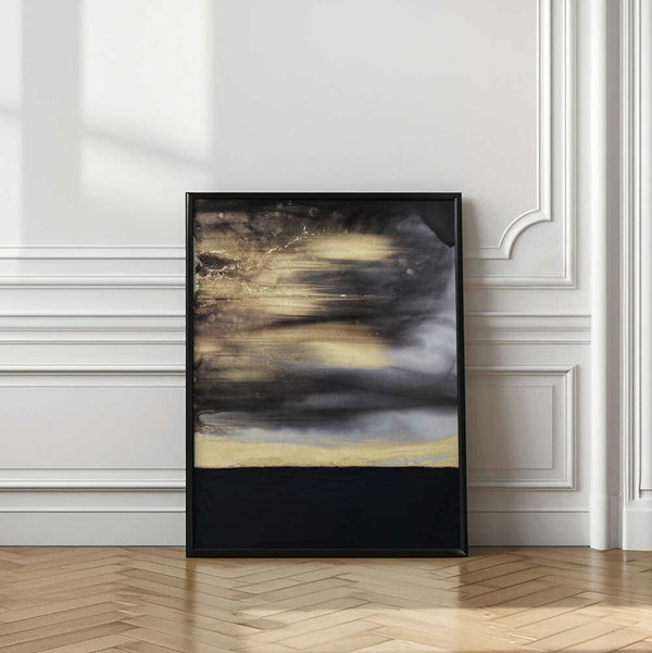 Tablou înramat „Gold Noir” de Alyson Storms