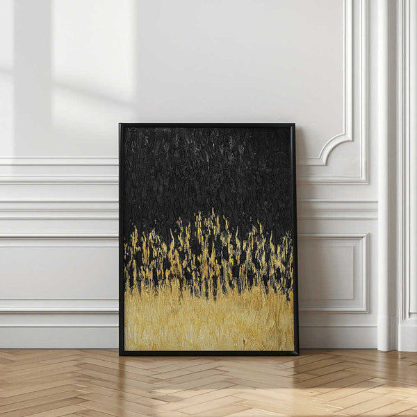 Tablou înramat „Starry Golden Night” de Alyson Storms