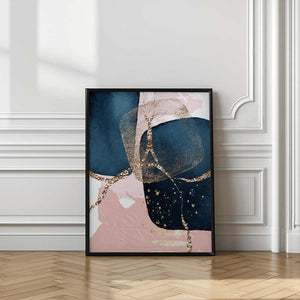 Tablou înramat „Fabulously Navy-3” de Sally Ann Moss
