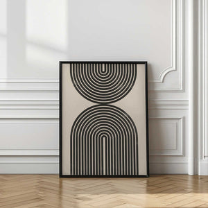 Tablou înramat „Black Arch Line Art” de Melloi Art Prints