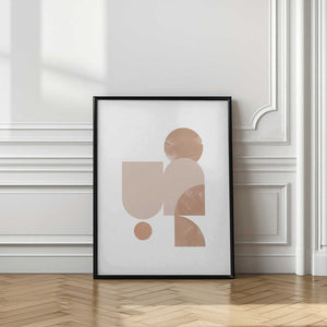 Tablou înramat „Beige Geometric Art” de Melloi Art Prints