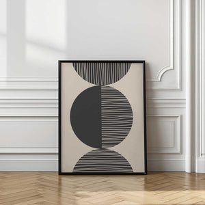 Tablou înramat „Black Circle Art” de Melloi Art Prints