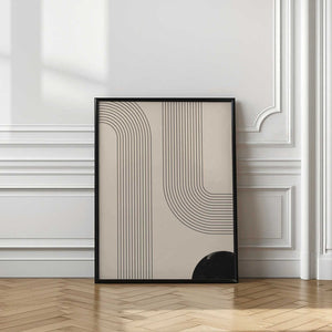 Tablou înramat „Black Minimal Line Art” de Melloi Art Prints