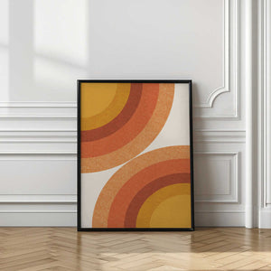 Tablou înramat „Retro Sunburst Waves” de THE MIUUS STUDIO