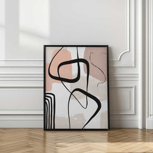 Tablou înramat „Smooth Shapes 1” de Sally Ann Moss