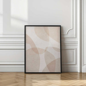 Tablou înramat „Abstract Beige Geometric Art” de Melloi Art Prints