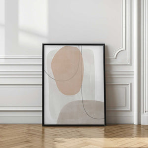 Tablou înramat „Circle Abstract Painting” de Melloi Art Prints