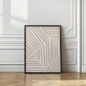 Tablou înramat „Beige Line Art” de Melloi Art Prints