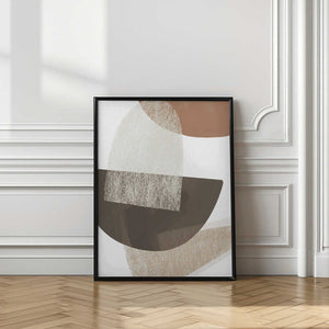 Tablou înramat „Earth Tone Geometric Art” de Melloi Art Prints