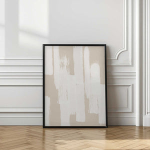 Tablou înramat „Beige Brush Strokes” de Melloi Art Prints