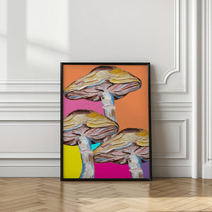 Tablou înramat „Psychedelic Mushrooms” de Alice Straker