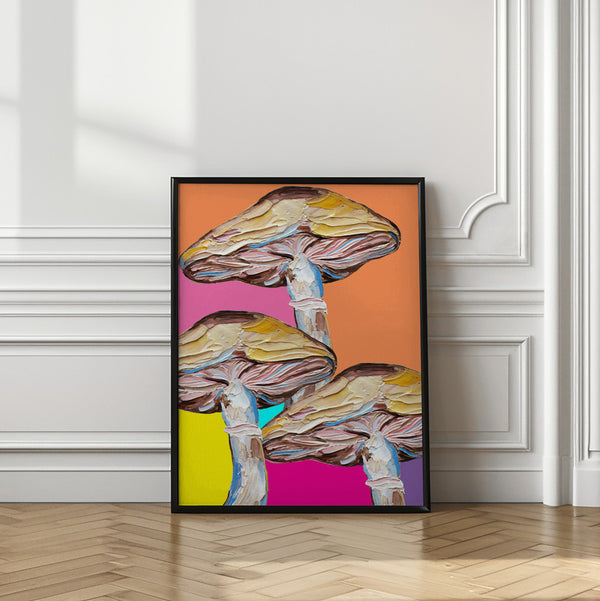 Tablou înramat „Psychedelic Mushrooms” de Alice Straker